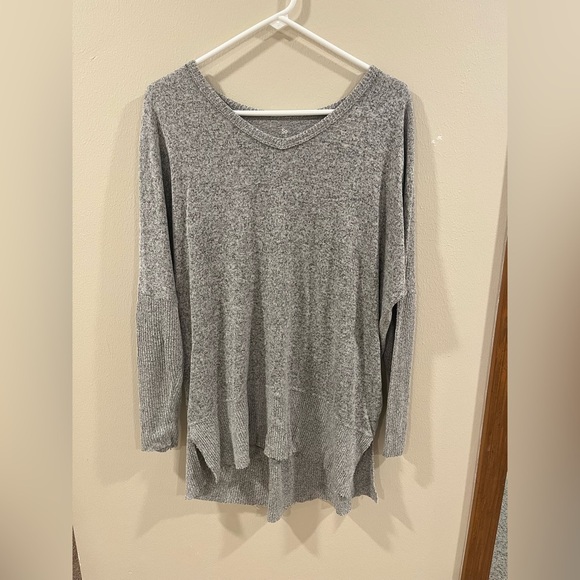 SO Medium cozy tunic grey long sleeve top - Picture 1 of 6